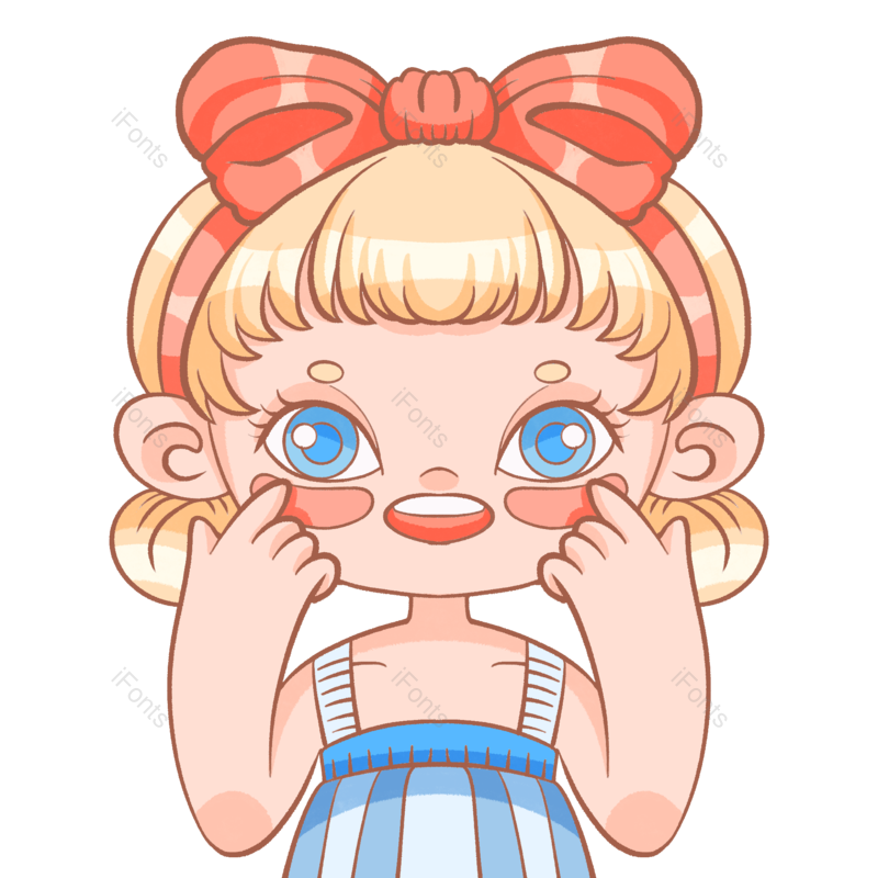 元素图片,卡通女孩元素,护肤PNG,少女免抠素材